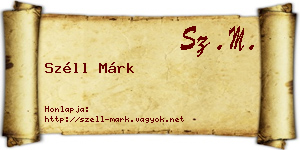 Széll Márk névjegykártya